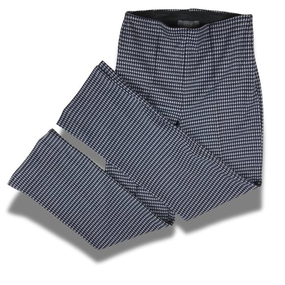 LYSSE Navy Blue Houndstooth Pull-on Crop Pants Size XS - Picture 2 of 6